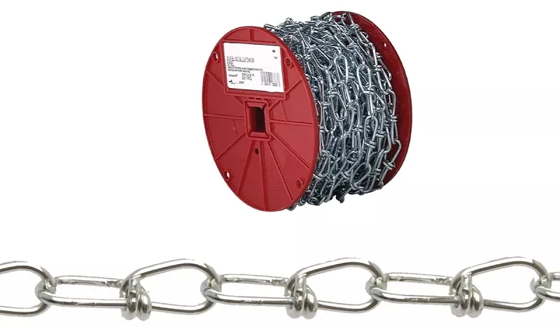 Campbell 0722627 Loop Chain, #1, 125 ft L, 155 lb Working Load, Low Carbon Steel, Zinc