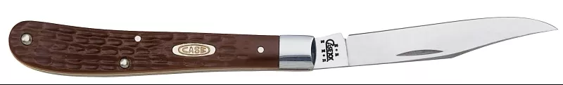 Case 00135 Folding Pocket Knife, 3-1/4 in L Blade, Tru-Sharp Surgical Stainless Steel Blade, 1-Blade, Brown Handle