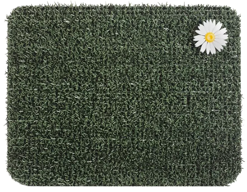 Clean Machine 10372027 Doormat, 24 in L, 18 in W, Rectangular, Astroturf Surface, Forest Green
