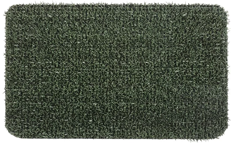 Clean Machine 10372030 Doormat, 30 in L, 18 in W, Rectangular, Medium Flair Pattern, Polyethylene Surface, Evergreen
