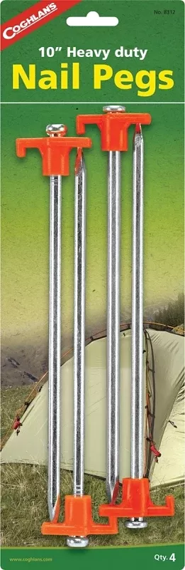 Coghlan's 8312 Nail Peg, 10 in L, Steel