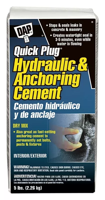 DAP 14086 Hydraulic and Anchoring Cement, Powder, Gray, 28 days Curing, 5 lb Box
