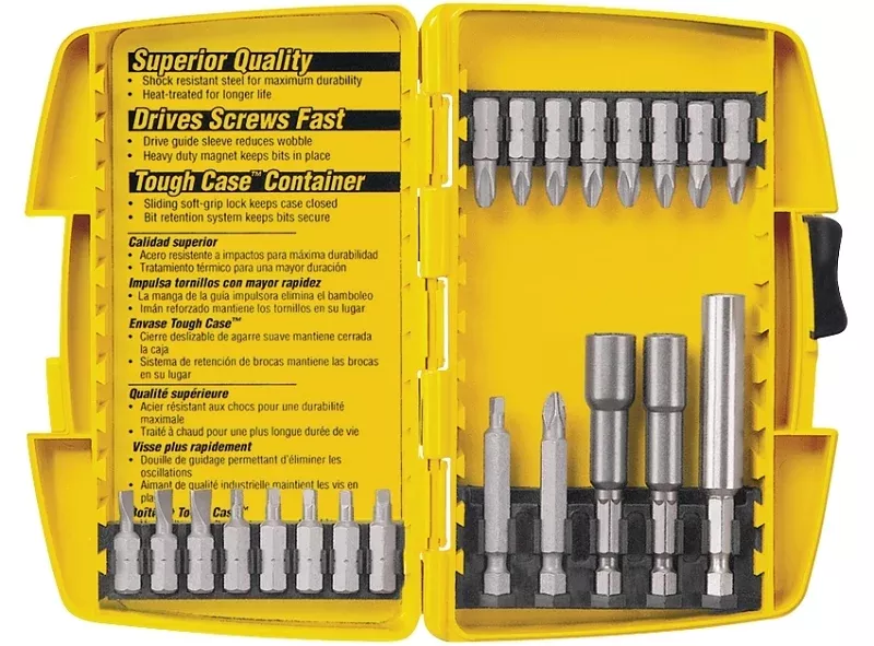 DEWALT DW2161 Screwdriver Bit Set, Steel, Includes: 2 in Magnetic Bit Tip Holder Bit