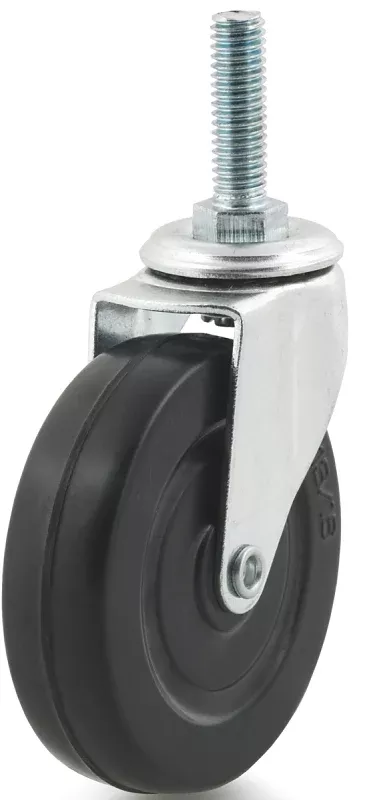 Dh Casters C-L30T2RS Swivel Caster, Threaded Mounting, 3-5/8 in H Dimensions, 3 in Dia Wheel, 13/16 in W Wheel, 110 lb