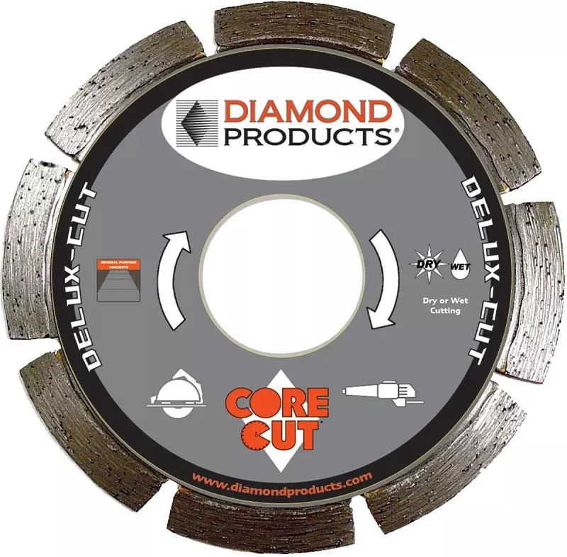 Diamond Products 22783 Circular Saw Blade, 6 in Dia, 7/8 in Arbor, Applicable Materials: Concrete