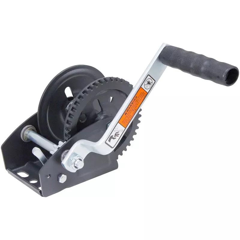 DL DL1100 Pulling Winch, 1100 lb Pull, 3/16 in Dia Wire Rope, 79 ft L Wire Rope, 3.9:1 Gear Ratio