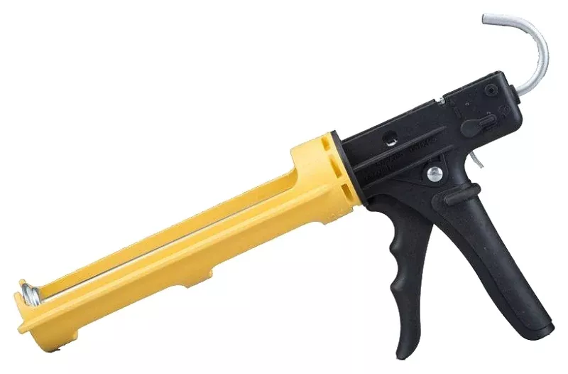 Dripless ETS3000 Caulk Gun, Yellow, 10 oz Cartridge, Ergonomic Handle