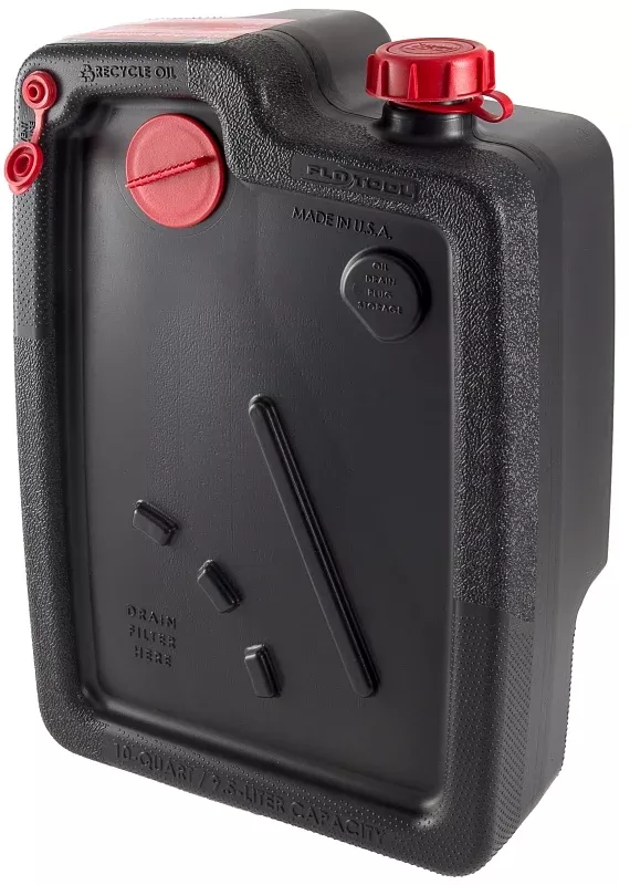 FloTool Super-Duty Series 11837 Oil Drain Pan, 10 qt, Polyethylene, Black