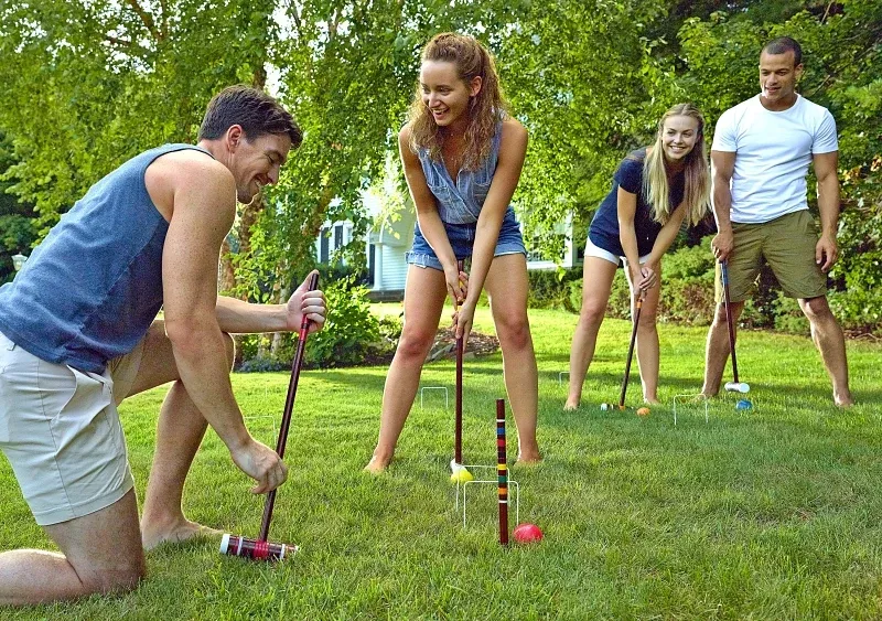 Franklin 50211 Family Croquet Set, Wood Mallet