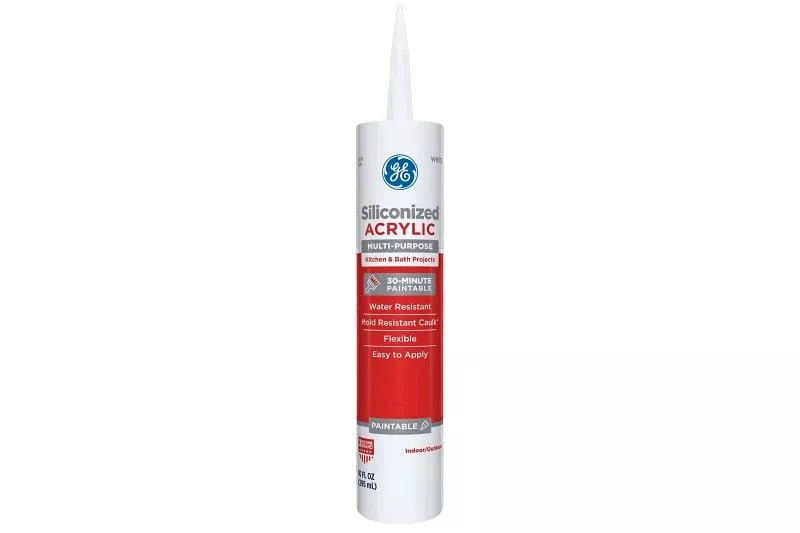 GE GE14209 Kitchen and Bath Caulk, White, 24 hr Curing, 10.1 oz Cartridge