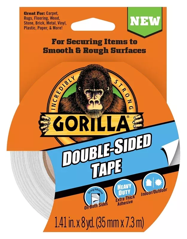 Gorilla 100925 Tape, 8 yd L, 1.41 in W, Gray