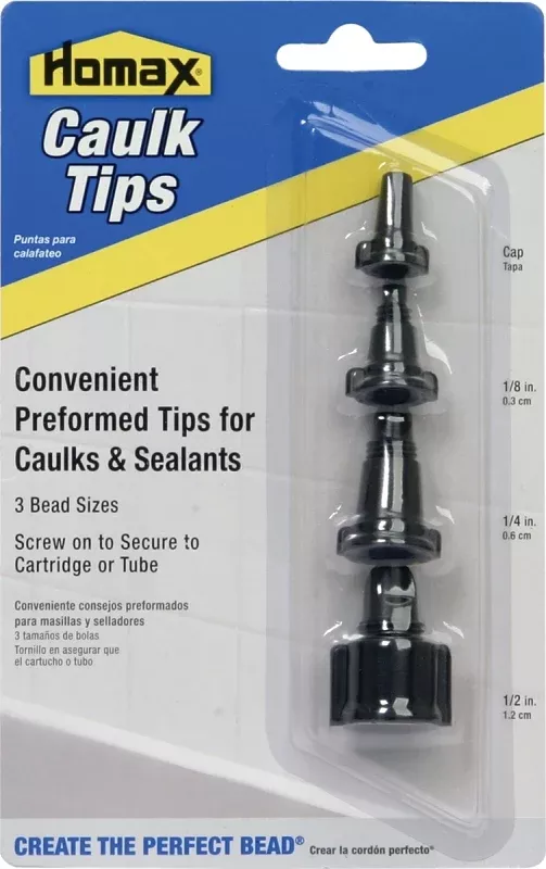 Homax 2406 Caulk Tip, 1/8 in, Pack of 6