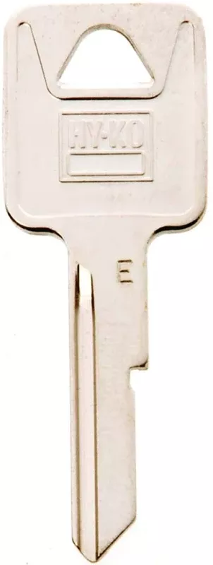 Hy-Ko 11010B44 Key Blank, Brass, B44 Key Number, Nickel, Pack of 10