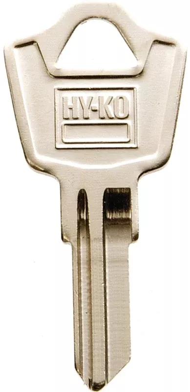 Hy-Ko 11010ES8 Key Blank, Brass, Nickel, For: ESP Vehicle Locks, ES8 Key Number, Pack of 10