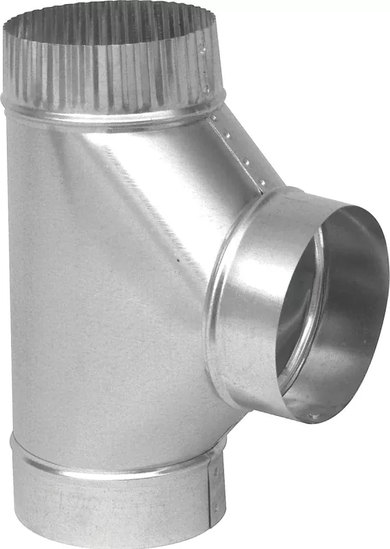 Imperial GV0895 Tee, 7 in, 26 ga Gauge, Steel, Galvanized
