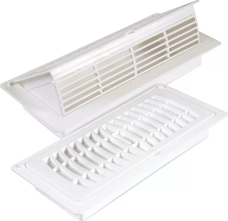 Imperial RG3052 Floor Register, 4 in L, 10 in W, Polystyrene, White