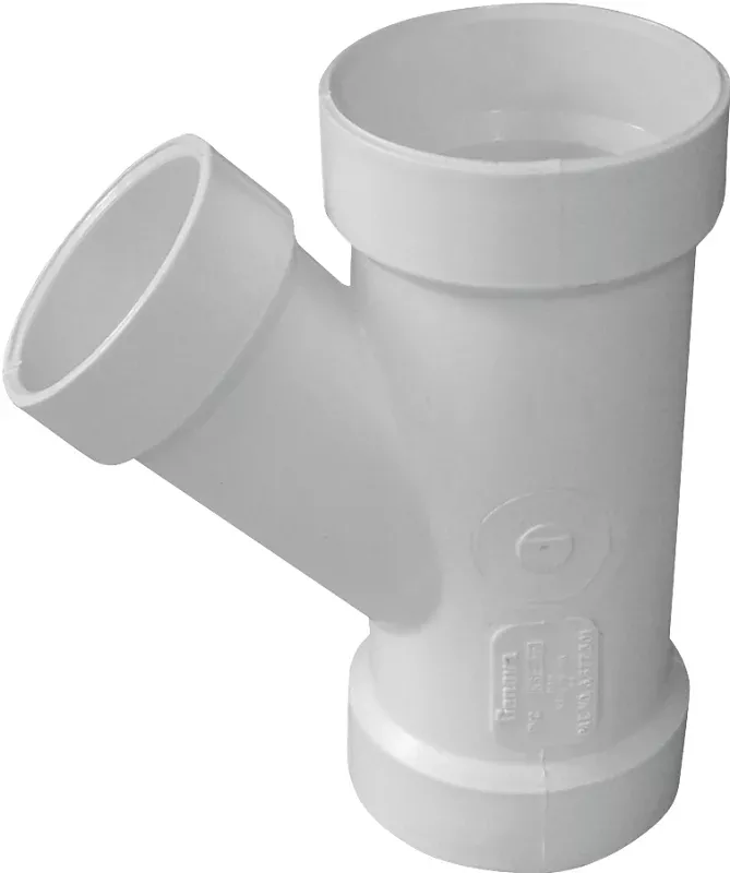 IPEX 192328L DWV Pipe Wye, 4 x 2 in, Hub, PVC, White, SCH 40 Schedule