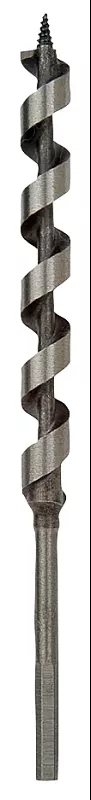 Irwin I-100 Series 49908 Power Drill Auger Bit, 1/2 in Dia, 7-1/2 in OAL, Solid Center Flute, 1-Flute, Hex Shank