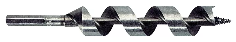 Irwin I-100 Series 49916 Power Drill Auger Bit, 1 in Dia, 7-1/2 in OAL, Solid Center Flute, 1-Flute, 5/16 in Dia Shank