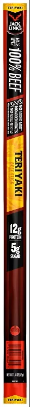 Jack Link's 10000029384 Snack, Stick, Teriyaki, 1.84 oz, Pack of 24