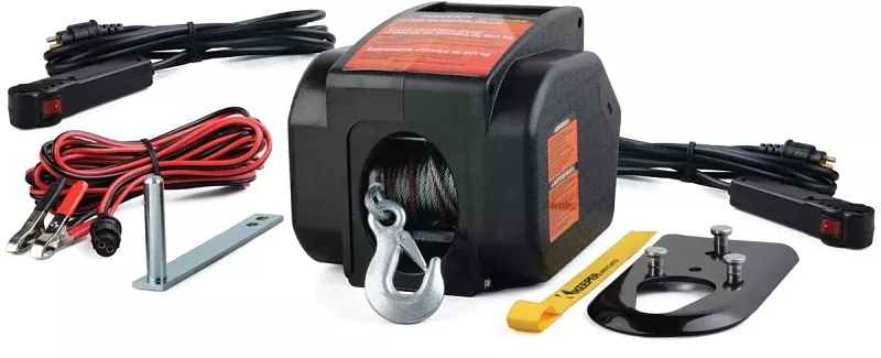 Keeper KTSL2000RM Portable Winch, Battery, Electric, 12 VDC, 2000 lb, Steel