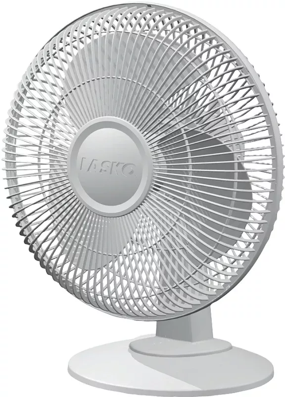 Lasko 2012 Table Fan, White, 12 in L x 14 in W x 16-1/2 in H Dimensions, 3-Speed