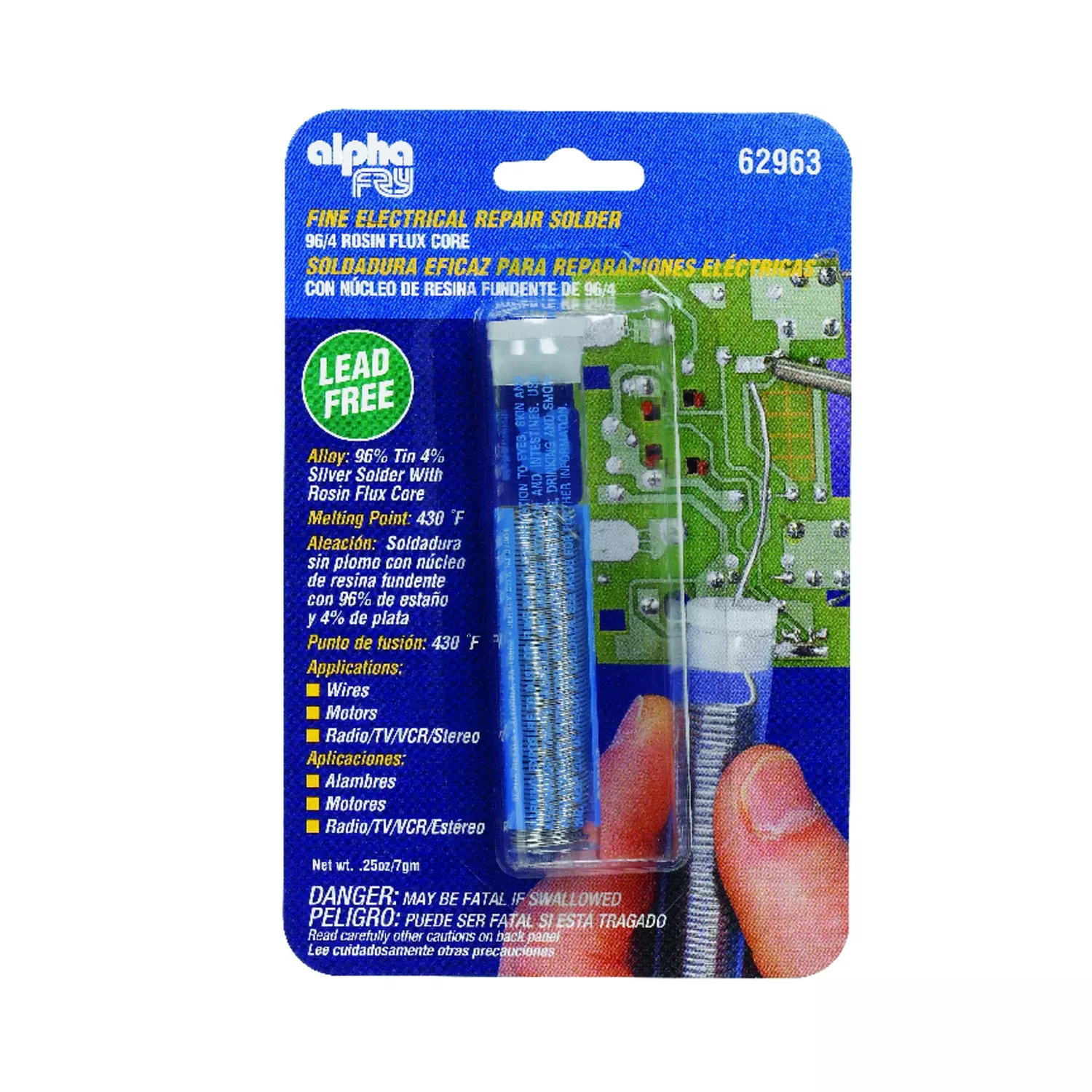 Lead-free Electrical Solder, 0.25-oz., .032-diameter