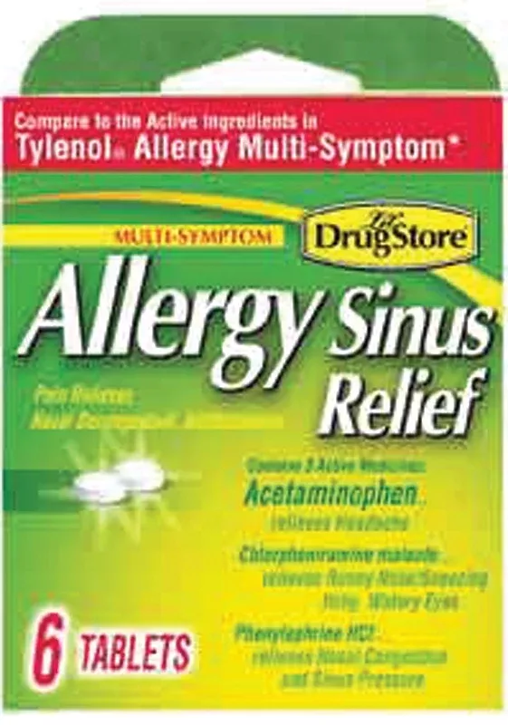 Lil' DRUG STORE 20-366715-97273-0 Sinus Relief, 6, Tablet, Pack of 6