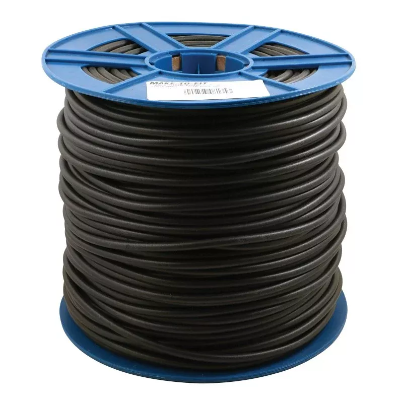 Make-2-Fit P 8135 Screen Retainer Spline, 0.270 in D, 500 ft L, Polyethylene, Black, Round