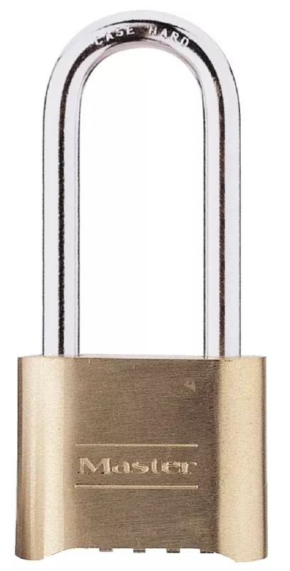Master Lock 175DLH Padlock, Resettable Combination Key, 5/16 in Dia Shackle, 2-1/4 in H Shackle, Steel Shackle