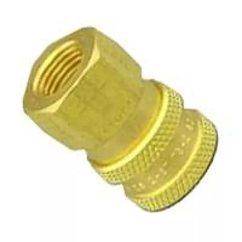 Mi-T-M AW-0017-0001 Adapter, 1/4 x 1/4 in Connection, Quick-Connect Socket x FNPT, Brass