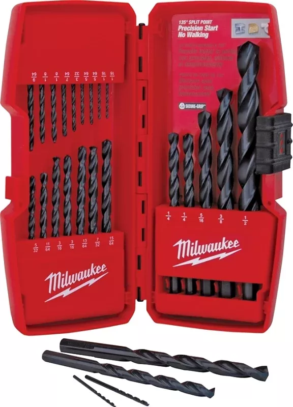 Milwaukee Thunderbolt 48-89-2801 Drill Bit Set, 21-Piece, Steel, Black Oxide
