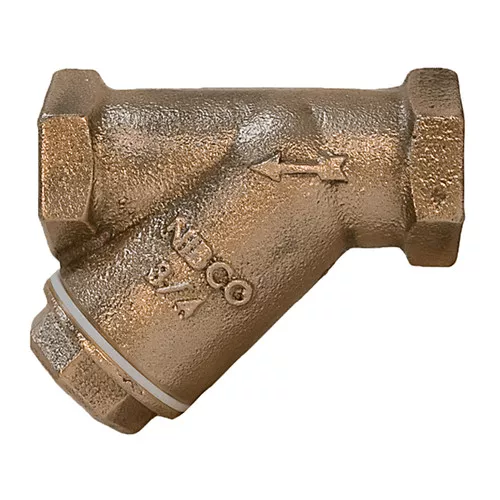 NIBCO Bronze 1 1/2 in. Y-Strainer - 20 Mesh Solid Cap & Threaded Ends
