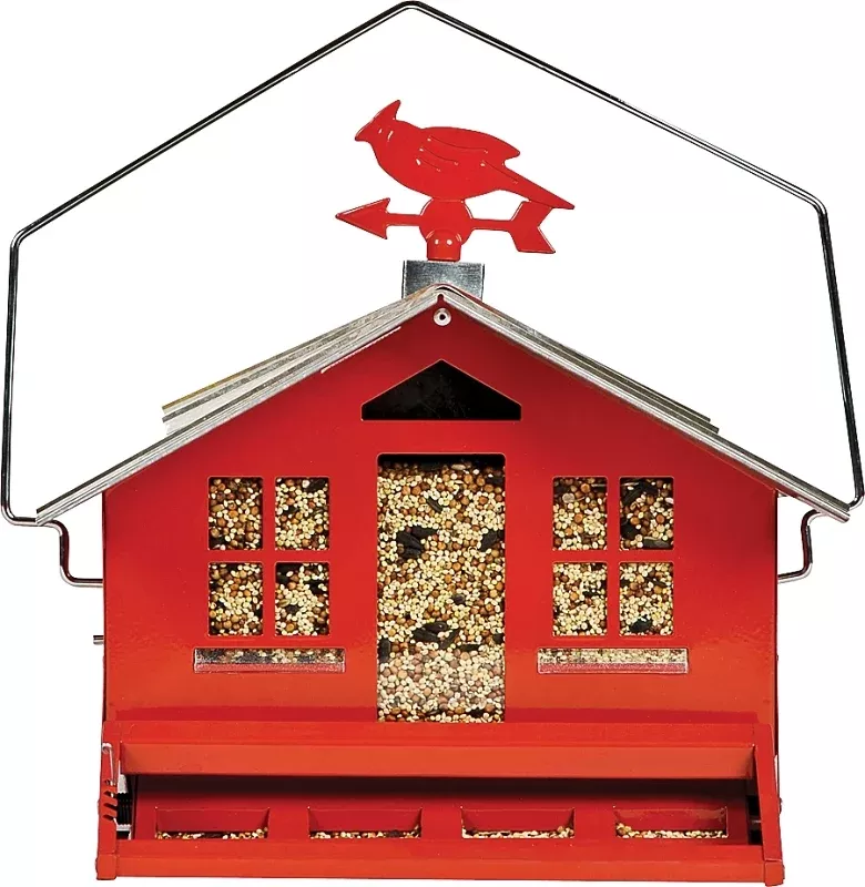 Perky-Pet Squirrel-Be-Gone II 338 Wild Bird Feeder, Country, 8 lb, Metal, 14 in H, Pole