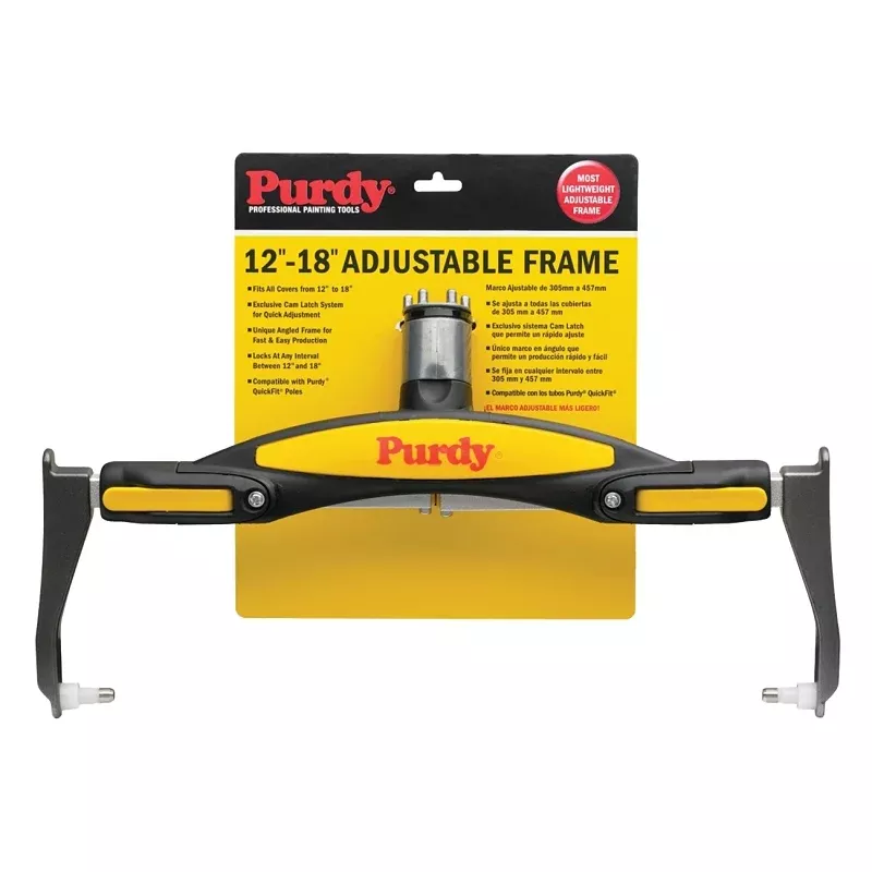 Purdy Revolution 14A753018 Roller Frame, 12 to 18 in L Roller, Plastic Handle, Ergonomic, Universal Threaded Handle