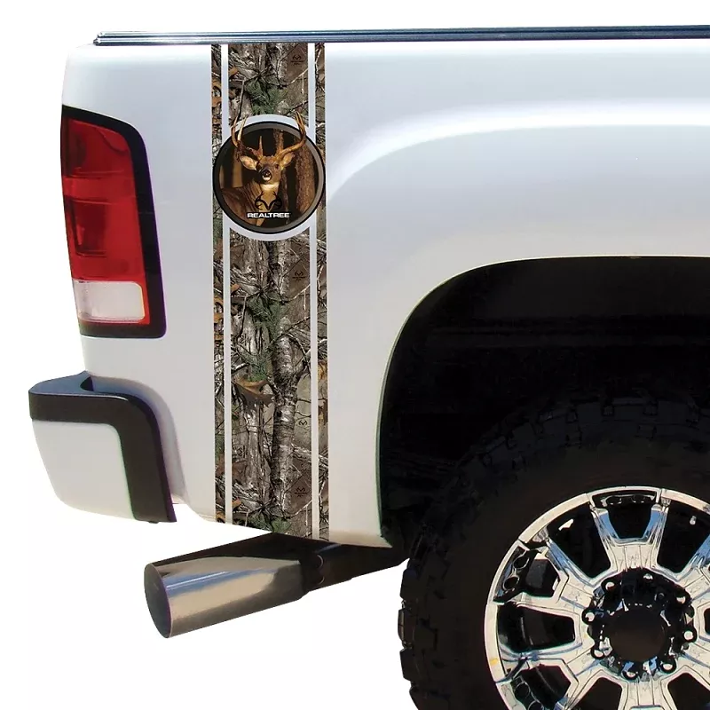 Realtree RT-BB-WT-XT Decal Kit, Whitetail Bed Band, Camouflage Legend, Vinyl Adhesive, Pack of 4