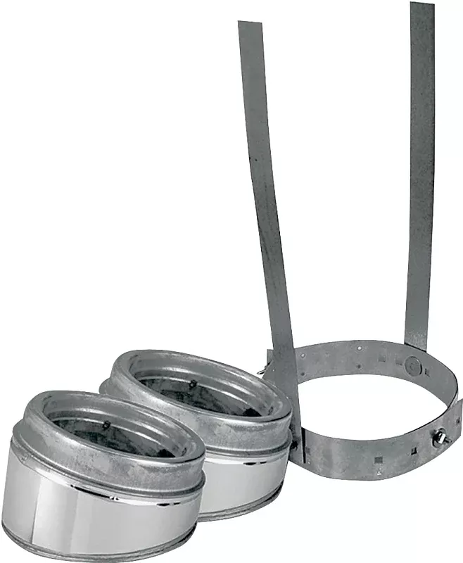Selkirk 206206 Type HT Insulated Elbow Kit, Includes: (2) 15 deg Elbows, (2) Locking Bands and (1) Interior Resupport