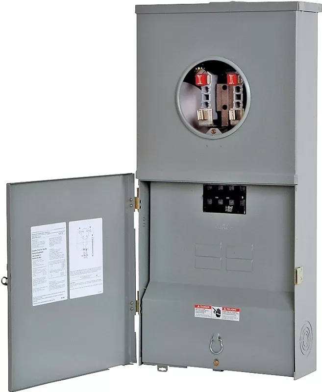 Siemens MC0408B1200RT Series Meter Combination Load Center, Ringless Cover/Lid, 200 A, 4-Space, 4-Jaw, 8-Circuit