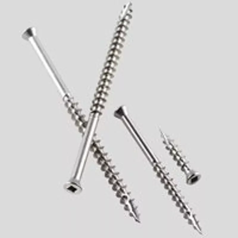 Simpson Strong-Tie S07300FB1 Deck Screw, #7 Thread, 3 in L, Coarse Thread, Square Drive, Type 17 Point, Trim Head, Steel