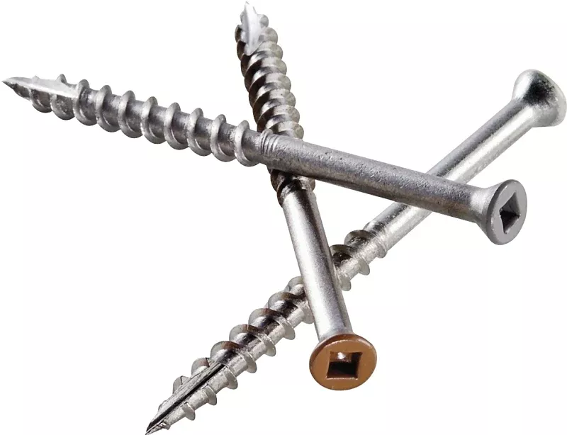 Simpson Strong-Tie S07C225FBP Deck Screw, #7 Thread, 2-1/4 in L, Coarse Thread, Trim Head, Square Drive, 100/PK