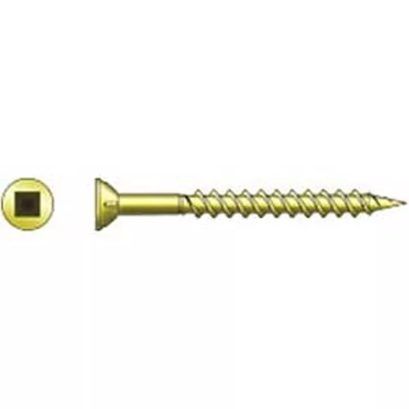 Simpson Strong-Tie Strong-Drive WSV134S Subfloor Screw, #9 Thread, 1-3/4 in L, Ribbed Wafer Head, T25 Drive, Steel