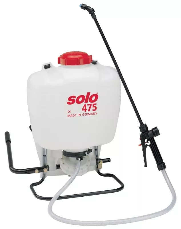 Solo 475-B Backpack Sprayer, 4 gal Tank, 4 ft L Hose, HDPE Tank, 25 ft Horizontal
