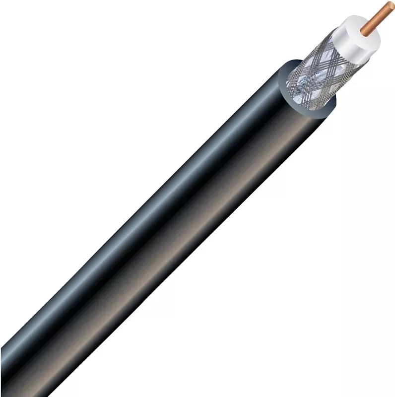 Southwire 56918241 Coaxial Cable, Black Sheath, 500 ft L