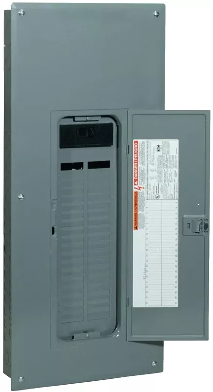 Square D QO142M200PC Load Center, 42 -Pole, 200 A, 42 -Space, NEMA 1 Enclosure, Flush, Surface Mounting, Gray