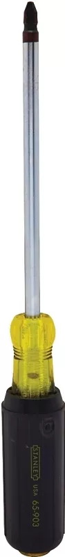 STANLEY 65-903 Screwdriver, #3 Drive, Phillips Drive, 11 in OAL, 6 in L Shank, Vinyl-Grip Handle