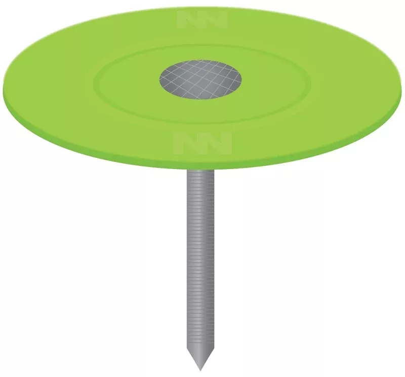 Stinger 0135055 Cap Nail, 1 in L, Flat Head, 12 ga, Plastic
