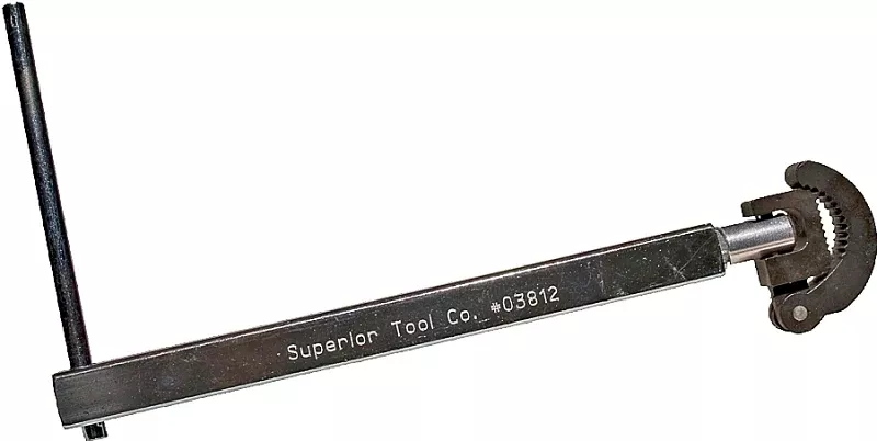 Superior Tool 03812 Telescoping Basin Wrench, 17 in Drive, Steel