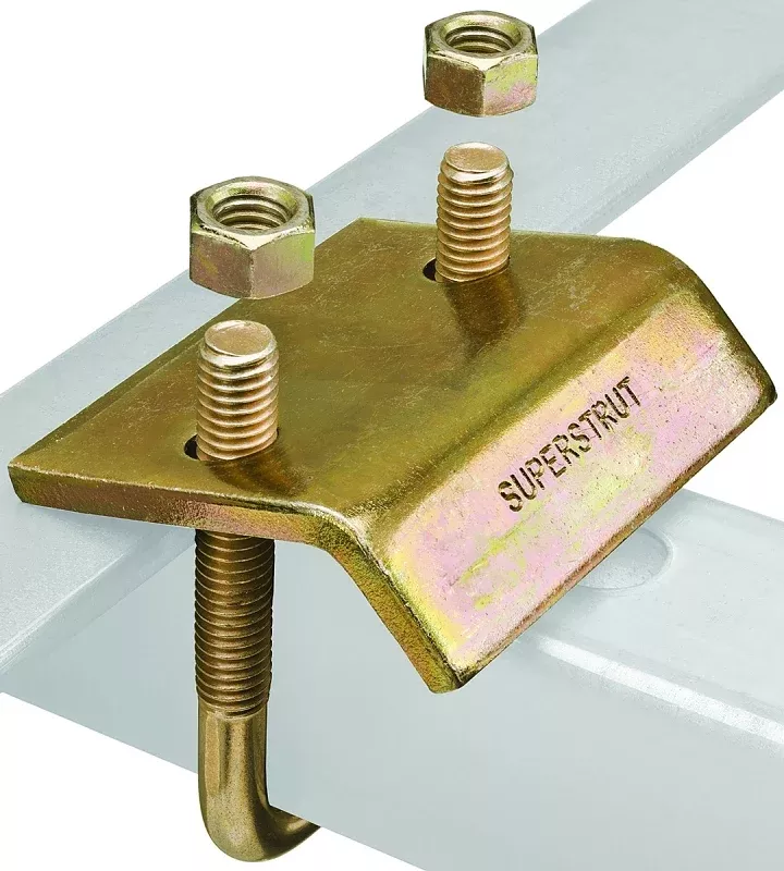 SuperStrut ZU501-10 Beam Clamp, Steel, Gold, Galvanized