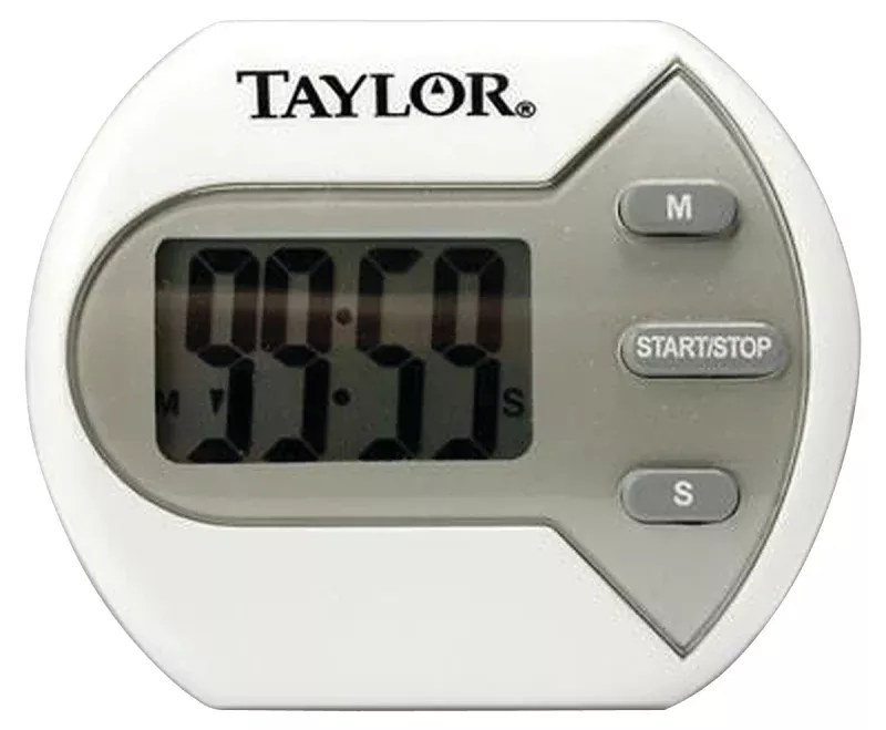 Taylor 5806 Multi-Purpose Timer, LCD Display, 99 min, White