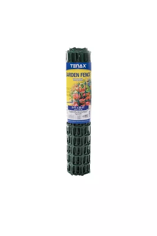 Tenax 2A140089 Home Fence, 25 ft L, 2 x 2 in Mesh, Polypropylene, Green